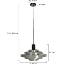 Hängeleuchte Halo Cirque, grau, Metall, Ø 50 cm, E27