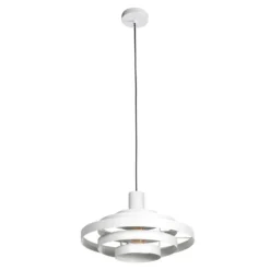 Hängeleuchte Halo Cirque, weiß, Metall, Ø 50 cm, E27