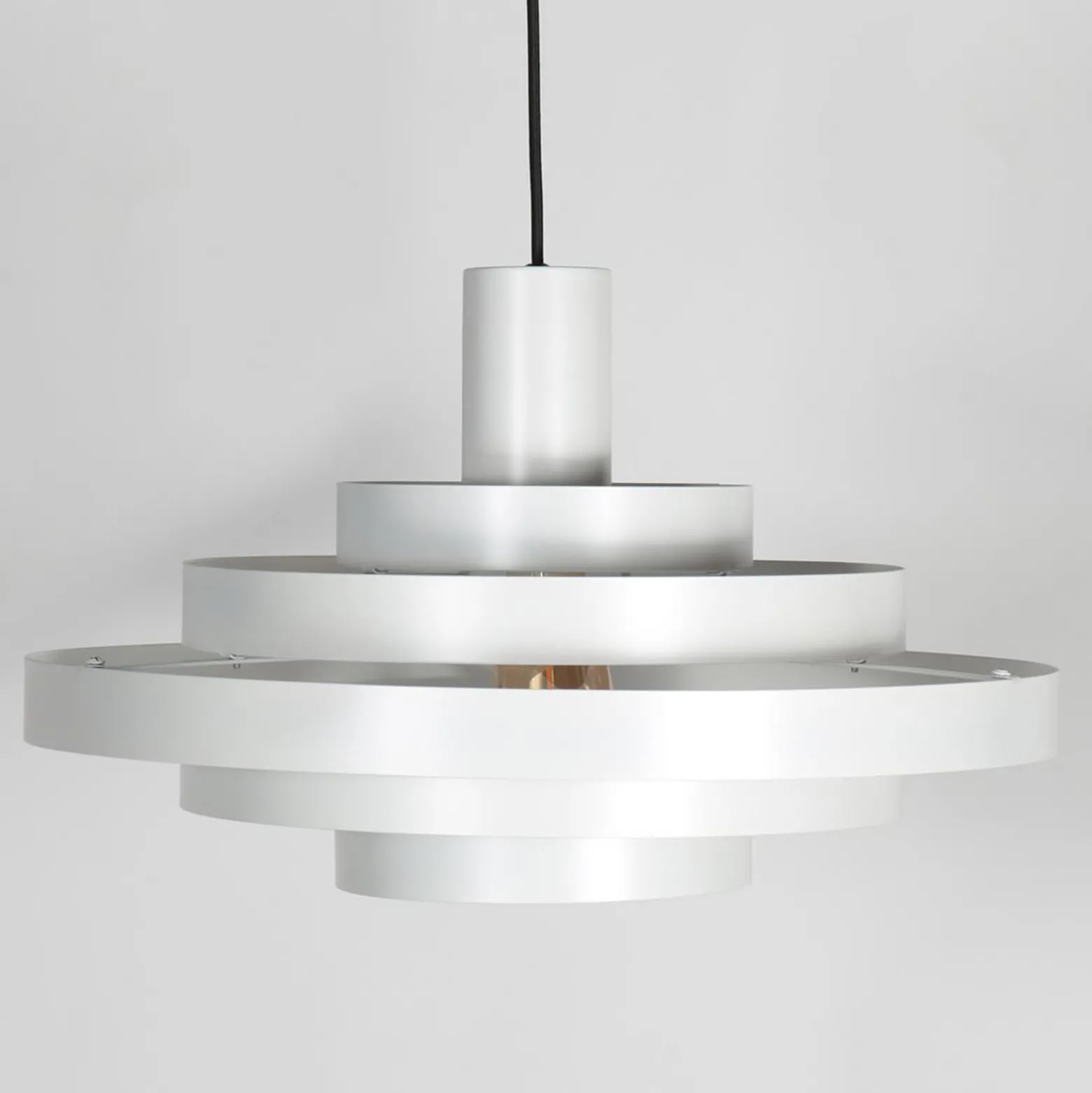 Hängeleuchte Halo Cirque, weiß, Metall, Ø 50 cm, E27