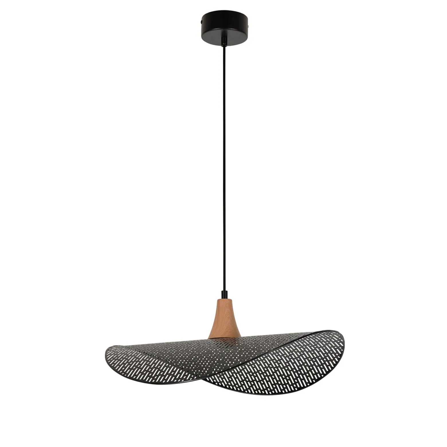 Hängeleuchte Honu, schwarz, Ø 48 cm, Metall