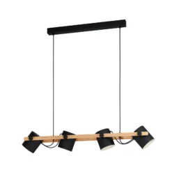 Hängeleuchte Hornwood, vierflammig, schwenkbar