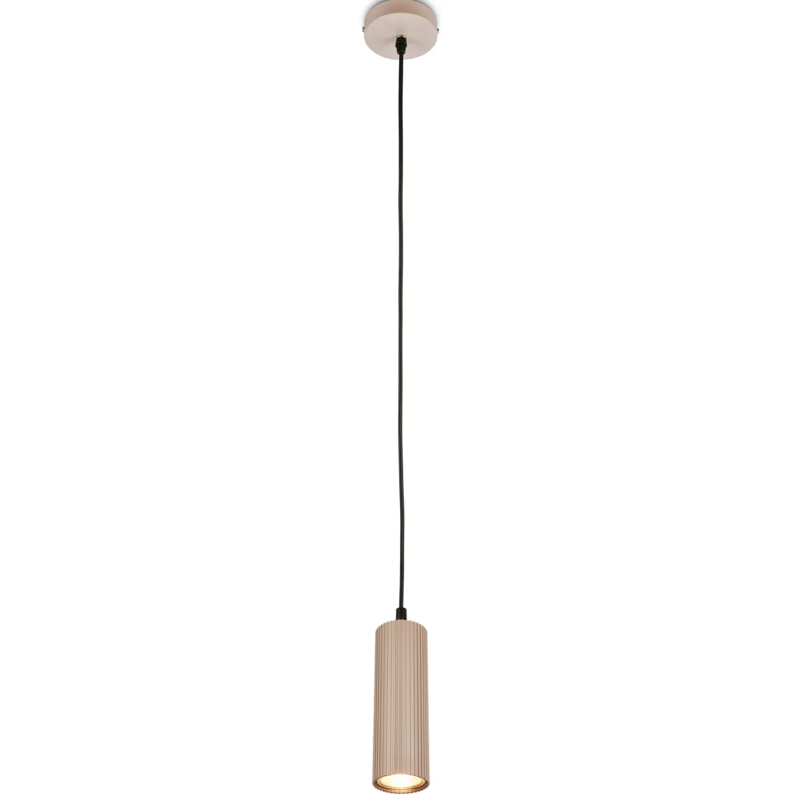 Hängeleuchte Ida, beige, 1-flammig, Ø 10 cm, GU10
