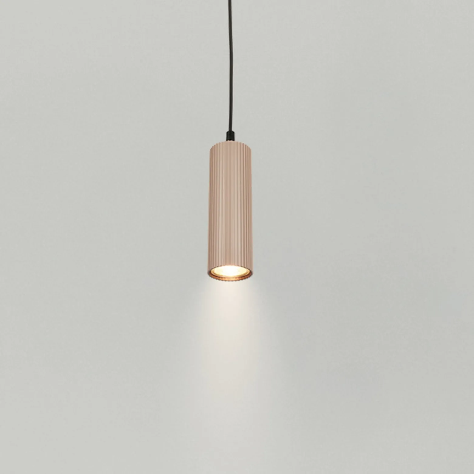 Hängeleuchte Ida, beige, 1-flammig, Ø 10 cm, GU10