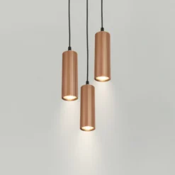 Hängeleuchte Ida, braun, 3-flammig, Ø 20 cm, GU10