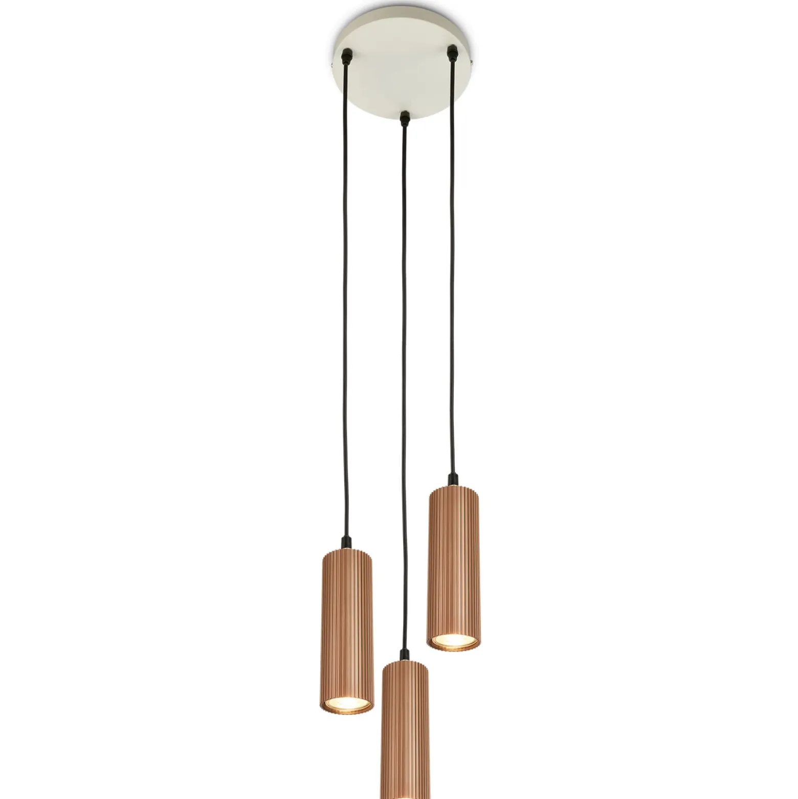 Hängeleuchte Ida, braun, 3-flammig, Ø 20 cm, GU10