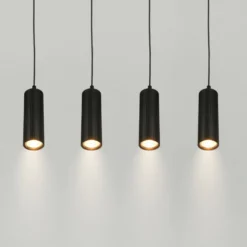 Hängeleuchte Ida, schwarz, 4-flammig, Länge 76 cm, GU10