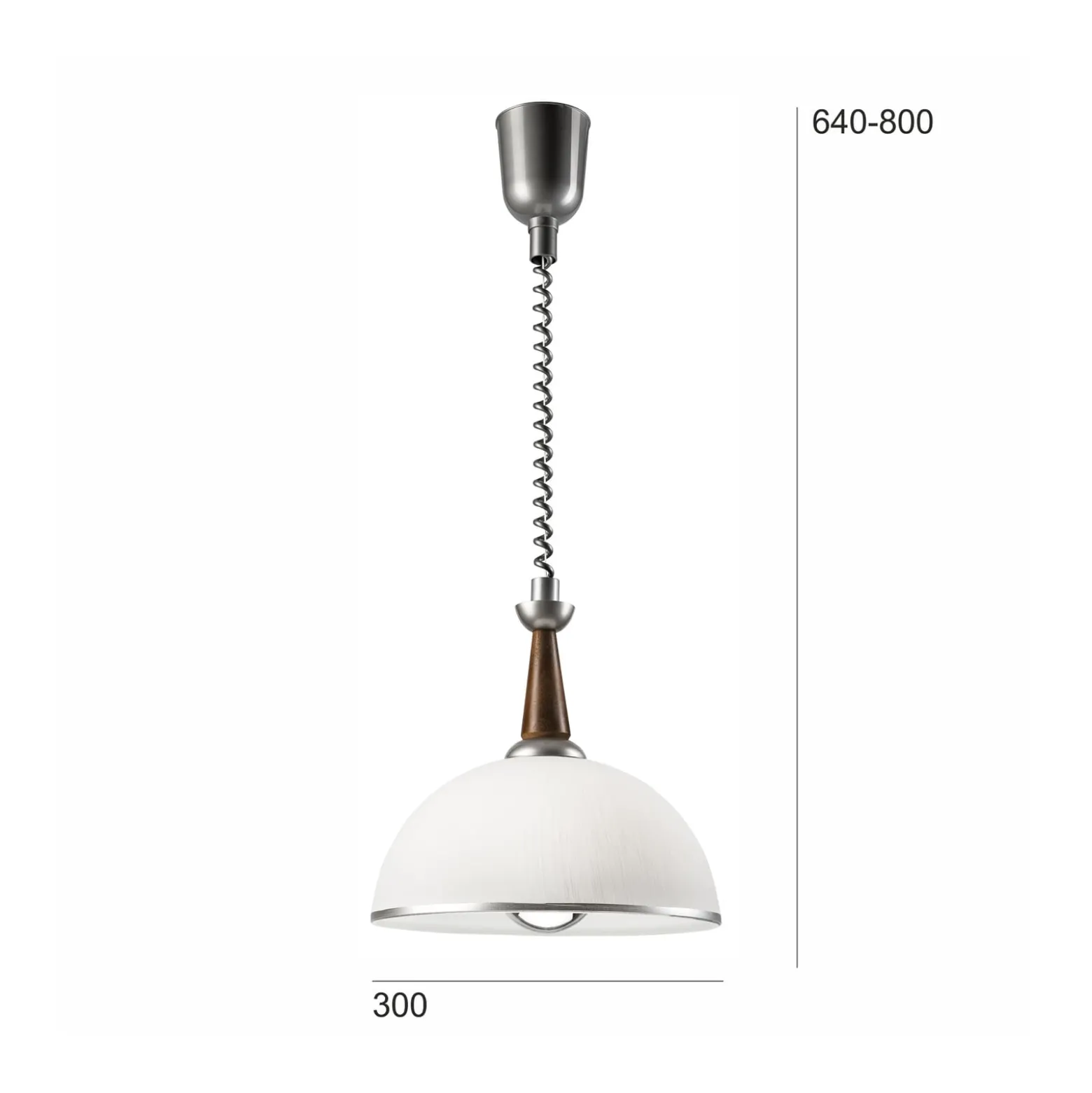 Hängeleuchte Ilsa, weiß/silber, Ø 30 cm, höhenverstellbar