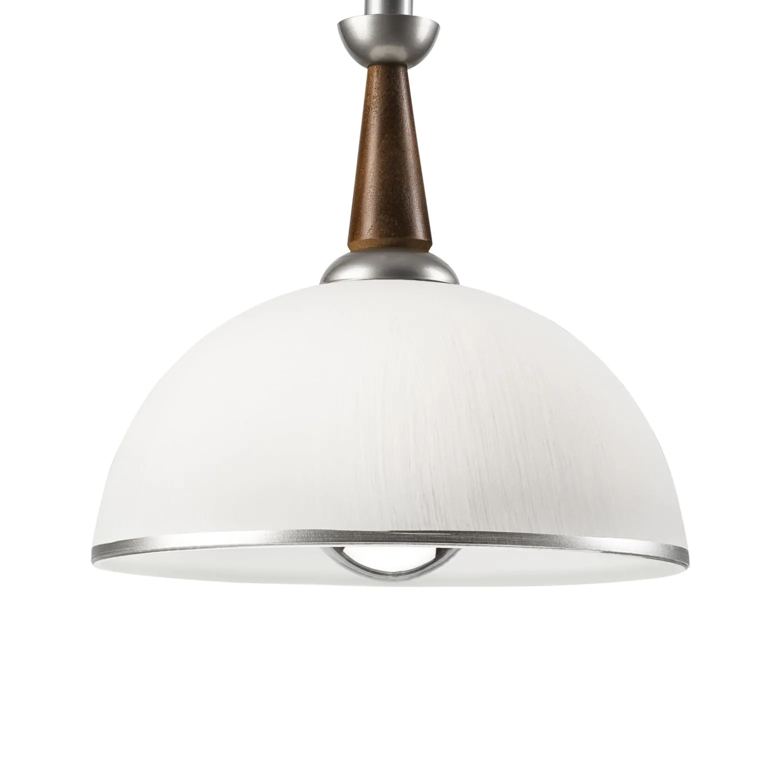 Hängeleuchte Ilsa, weiß/silber, Ø 30 cm, höhenverstellbar