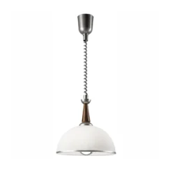 Hängeleuchte Ilsa, weiß/silber, Ø 30 cm, höhenverstellbar