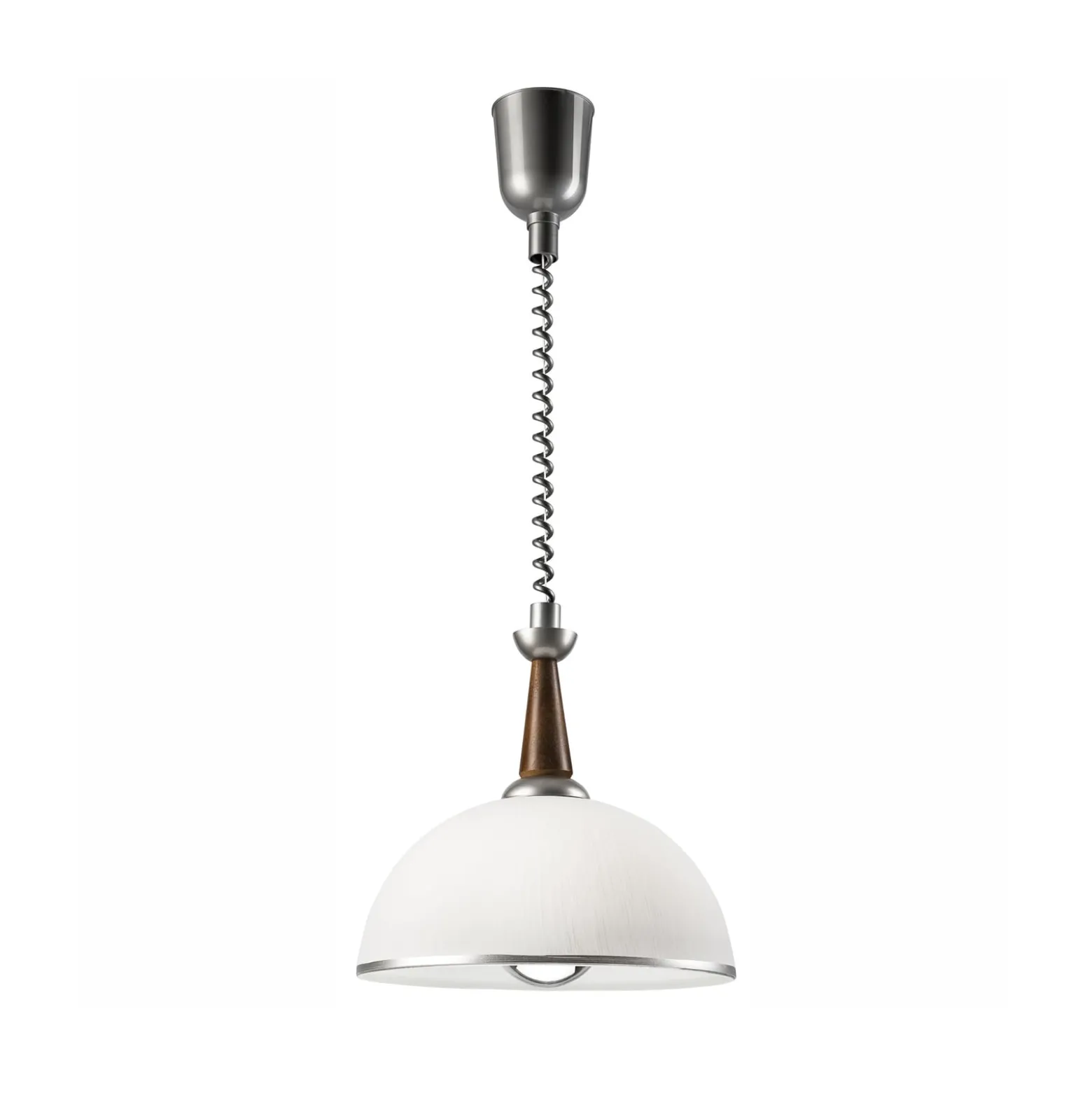 Hängeleuchte Ilsa, weiß/silber, Ø 30 cm, höhenverstellbar