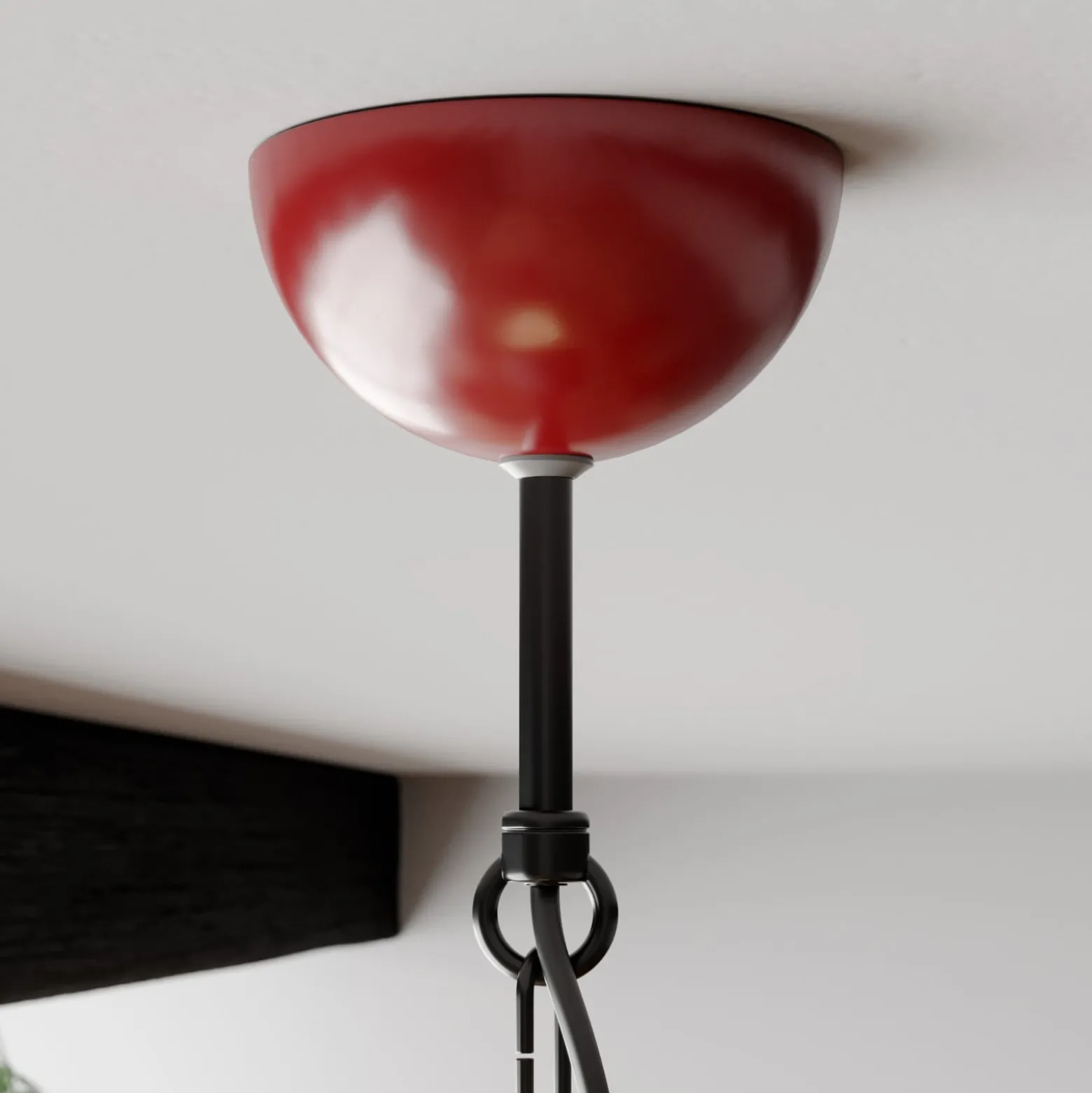 Hängeleuchte Iron, rot