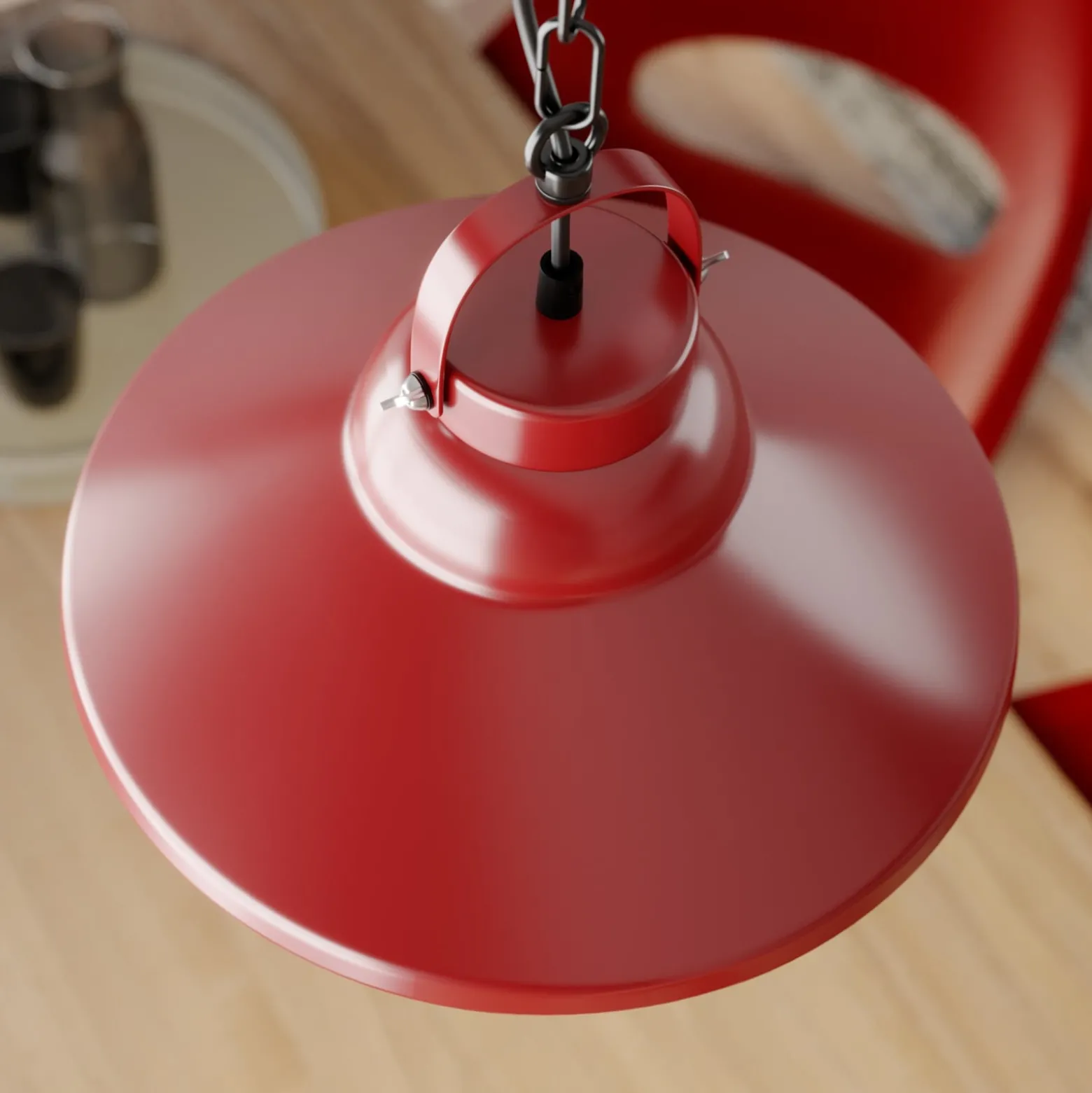 Hängeleuchte Iron, rot