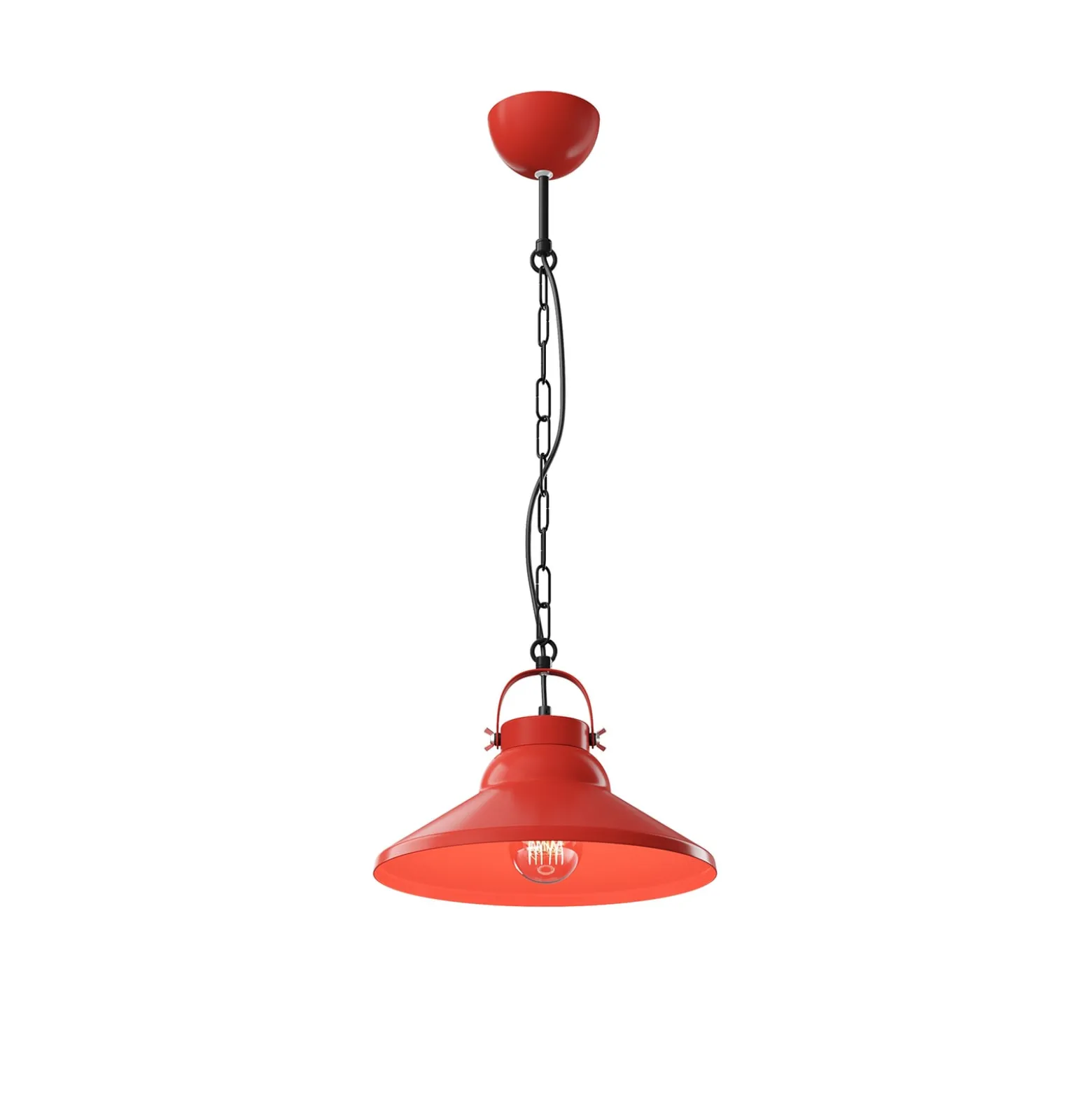 Hängeleuchte Iron, rot