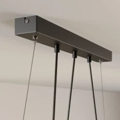 Hängeleuchte Karrl, dreiflammig, rauchgrau/grau