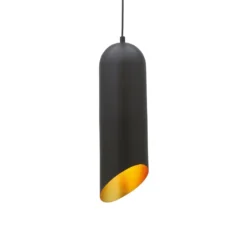 Hängeleuchte Kerina, schwarz, Ø 12 cm, Metall, E27