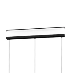 Hängeleuchte Kilnsdale, Länge 81 cm, schwarz/braun, 3-flg.,
