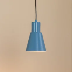 Hängeleuchte Konikkem, hellblau, Metall, Ø 14 cm, E27