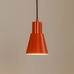 Hängeleuchte Konikkem, orange, Metall, Ø 14 cm, E27