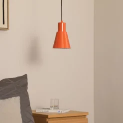 Hängeleuchte Konikkem, orange, Metall, Ø 14 cm, E27