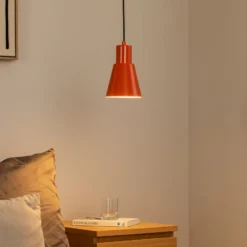 Hängeleuchte Konikkem, orange, Metall, Ø 14 cm, E27