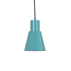 Hängeleuchte Konikkem, türkis, Metall, Ø 14 cm, E27