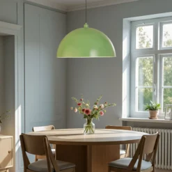 Hängeleuchte Kure, mintgrün, Metall, Ø 60 cm, E27