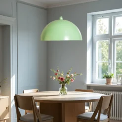Hängeleuchte Kure, mintgrün, Metall, Ø 60 cm, E27
