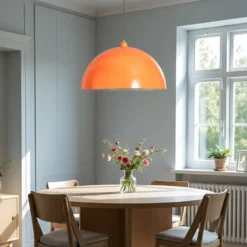 Hängeleuchte Kure, orange, Metall, Ø 60 cm, E27