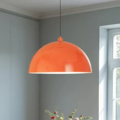 Hängeleuchte Kure, orange, Metall, Ø 60 cm, E27