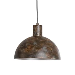 Hängeleuchte Kure, schwarz-braun, Metall, Ø 30 cm, E27