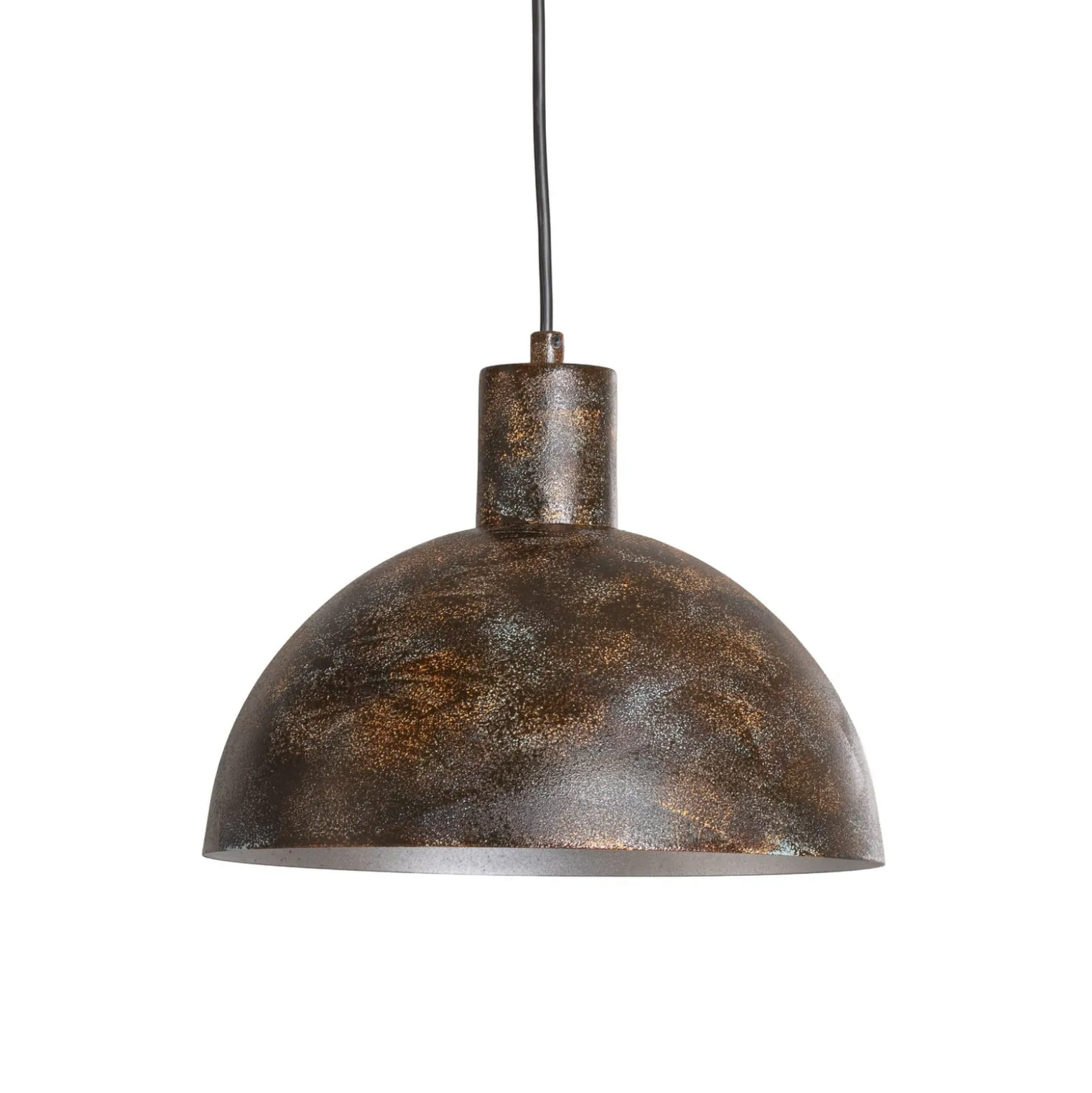 Hängeleuchte Kure, schwarz-braun, Metall, Ø 30 cm, E27