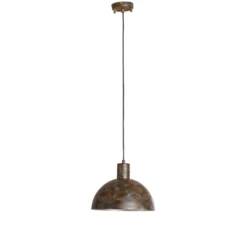 Hängeleuchte Kure, schwarz-braun, Metall, Ø 30 cm, E27