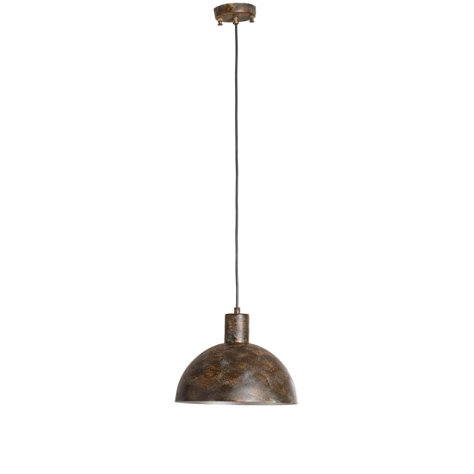 Hängeleuchte Kure, schwarz-braun, Metall, Ø 30 cm, E27