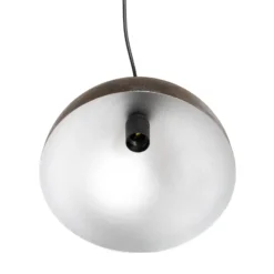 Hängeleuchte Kure, schwarz-braun, Metall, Ø 30 cm, E27