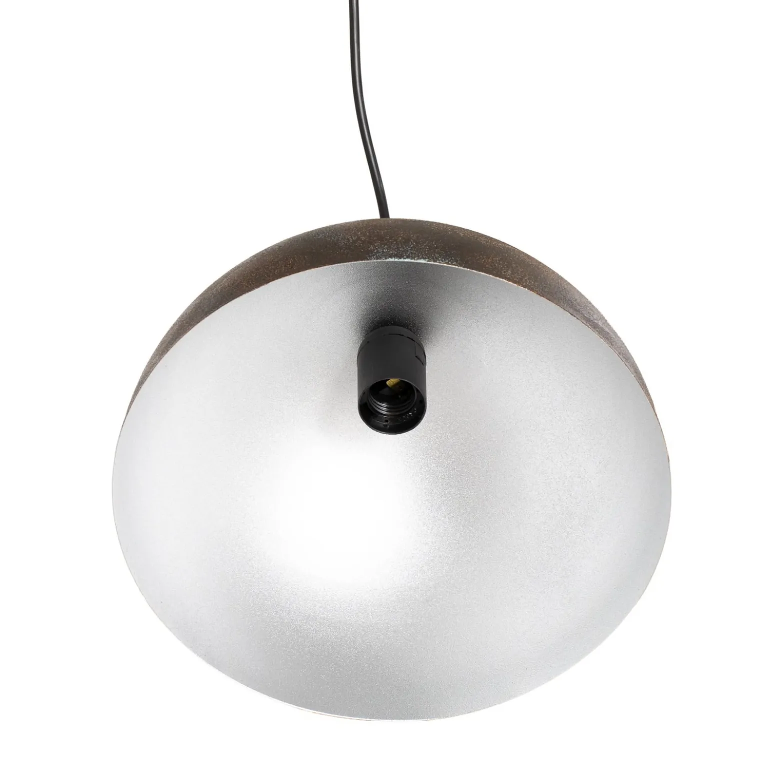 Hängeleuchte Kure, schwarz-braun, Metall, Ø 30 cm, E27