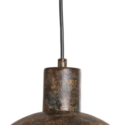 Hängeleuchte Kure, schwarz-braun, Metall, Ø 30 cm, E27