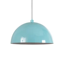 Hängeleuchte Kure, türkis, Metall, Ø 60 cm, E27