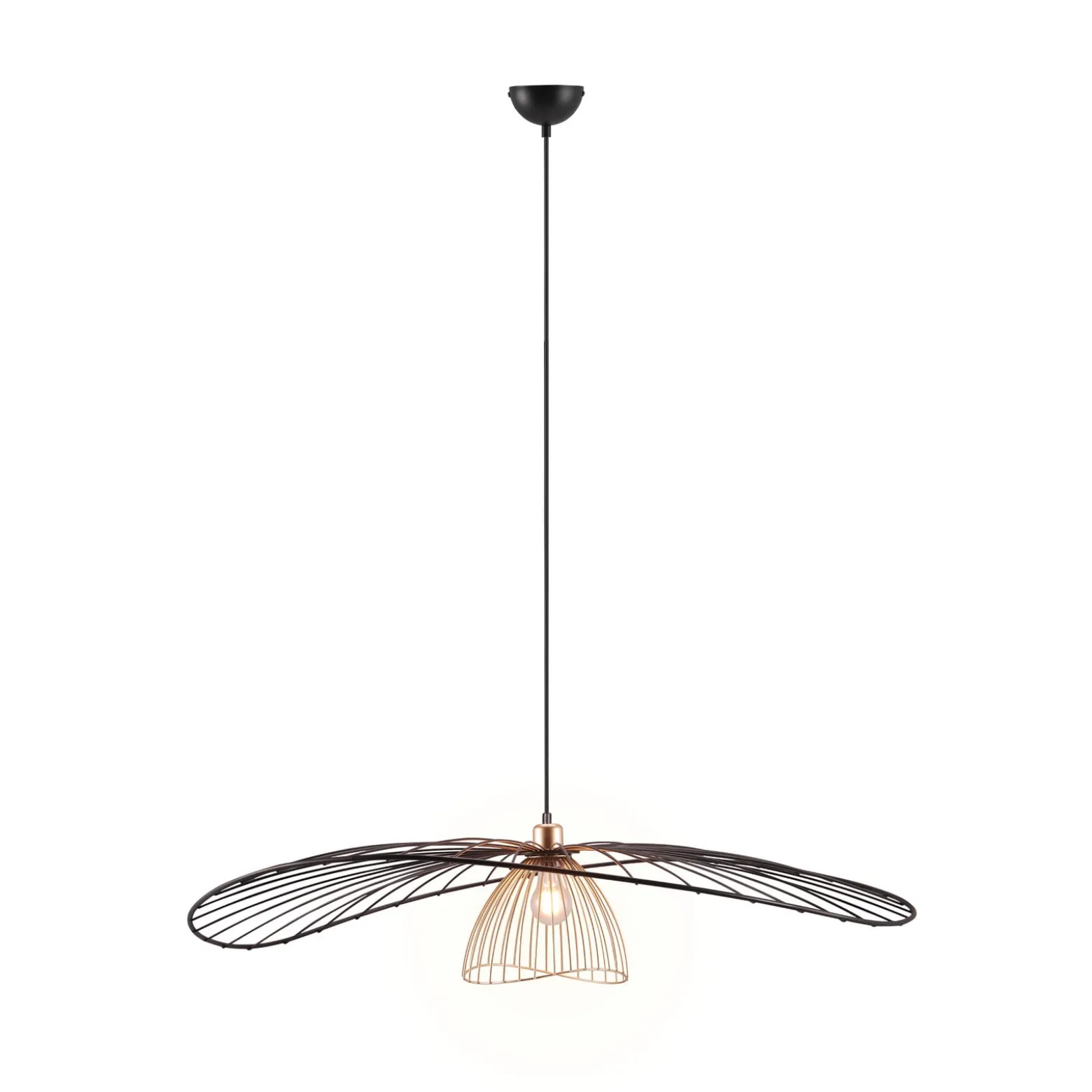 Hängeleuchte Lauris, schwarz matt, Ø 100 cm, Metall, E27