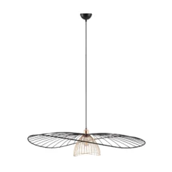 Hängeleuchte Lauris, schwarz matt, Ø 100 cm, Metall, E27