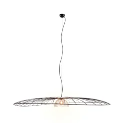 Hängeleuchte Lauris, schwarz matt, Ø 200 cm, Metall, E27
