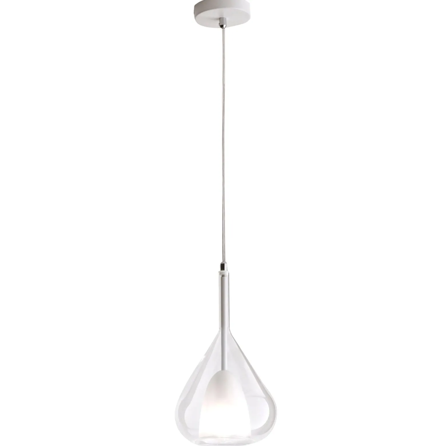 Hängeleuchte Lila, klar, 1-flammig, Glas