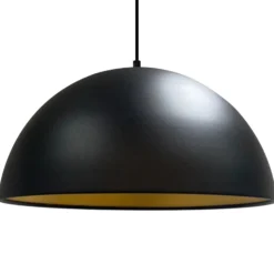 Hängeleuchte Lipeo, schwarz/gold, Ø 40 cm, Metall, E27