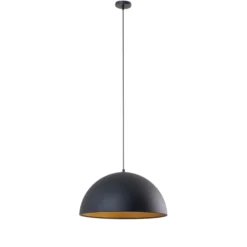 Hängeleuchte Lipeo, schwarz/gold, Ø 50 cm, Metall, E27