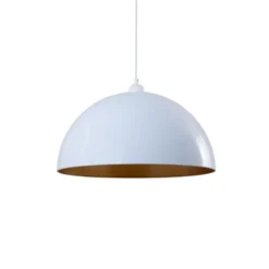Hängeleuchte Lipeo, weiß/gold, Ø 50 cm, Metall, E27