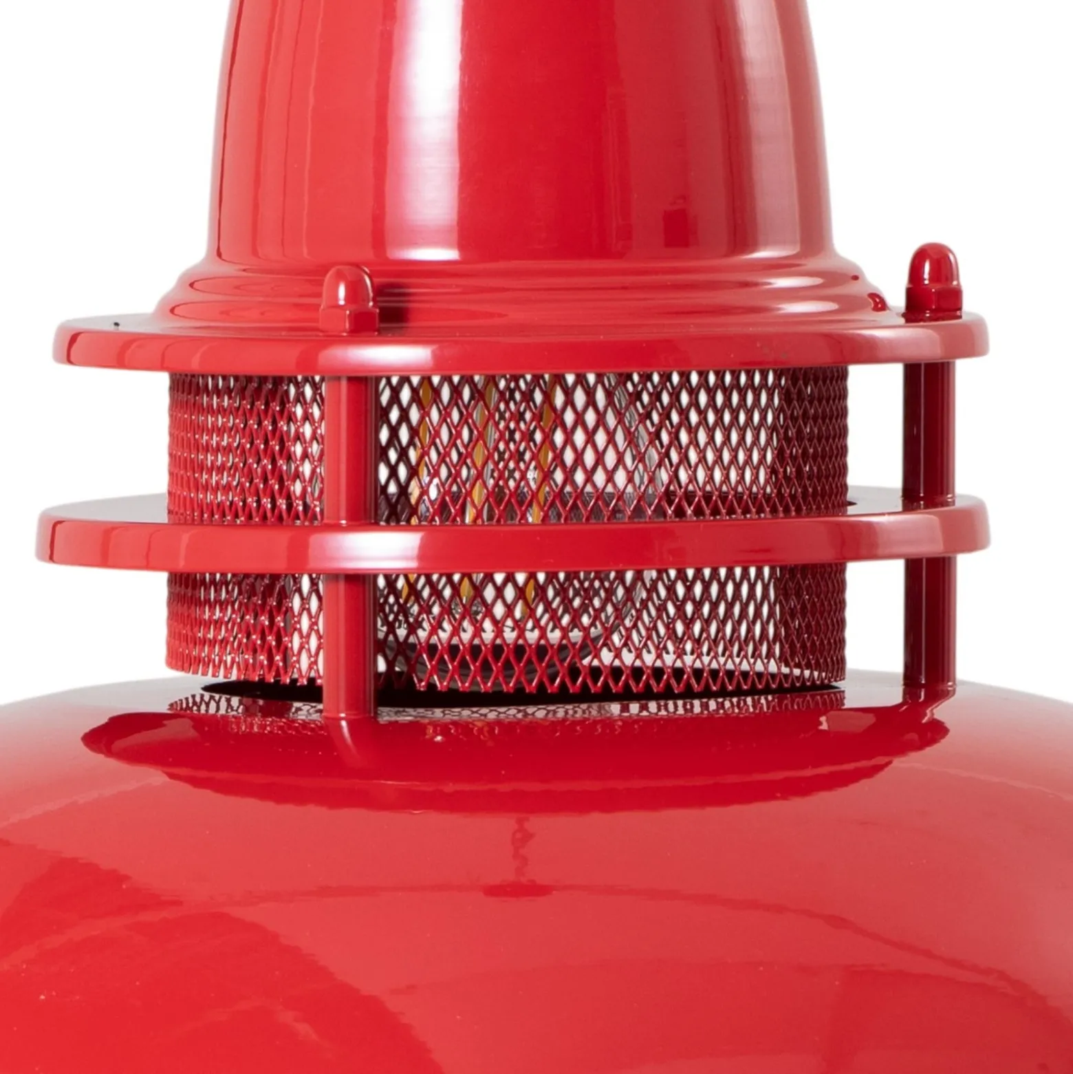 Hängeleuchte Lorenz, rot, Ø 34 cm, Metall, E27