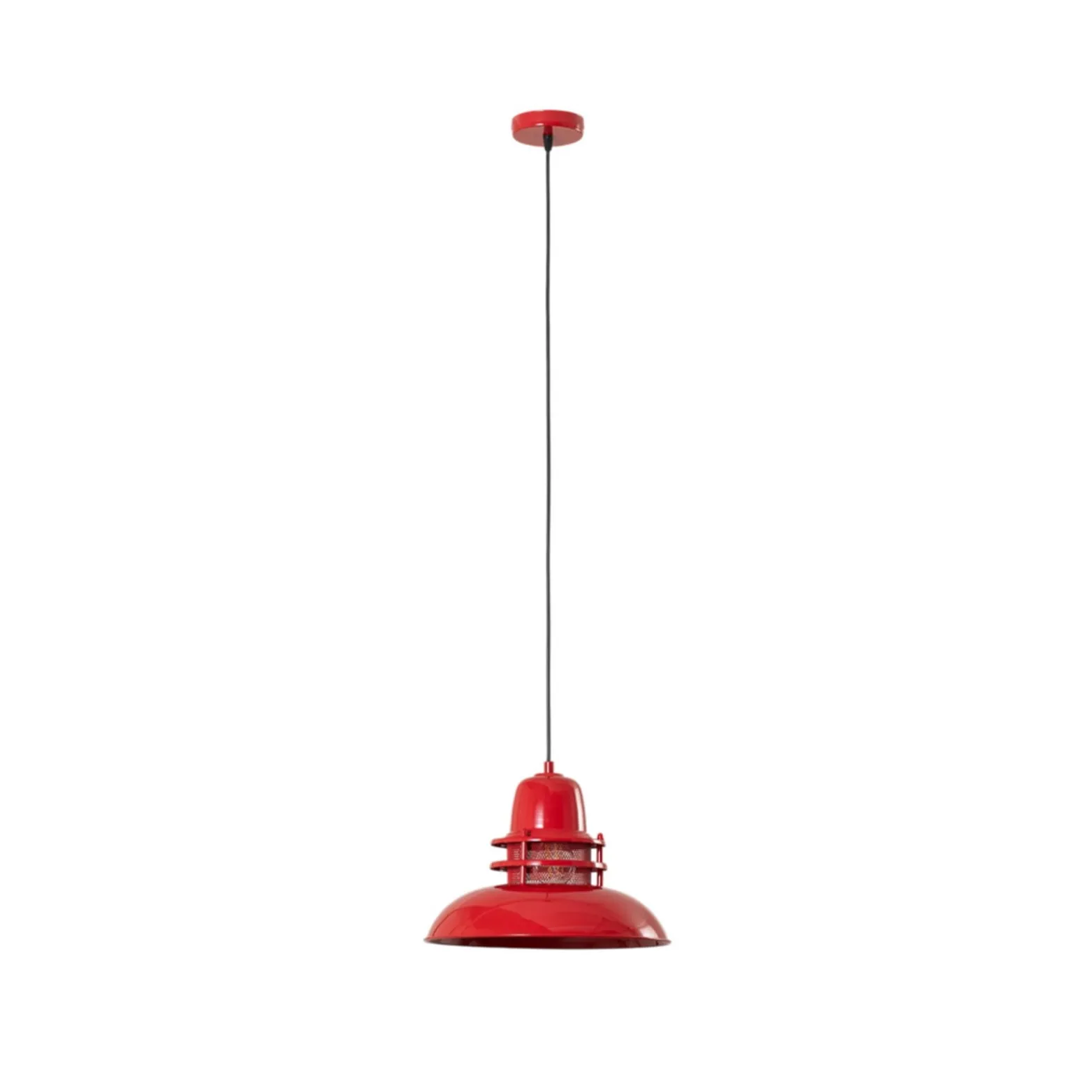 Hängeleuchte Lorenz, rot, Ø 34 cm, Metall, E27
