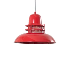 Hängeleuchte Lorenz, rot, Ø 34 cm, Metall, E27
