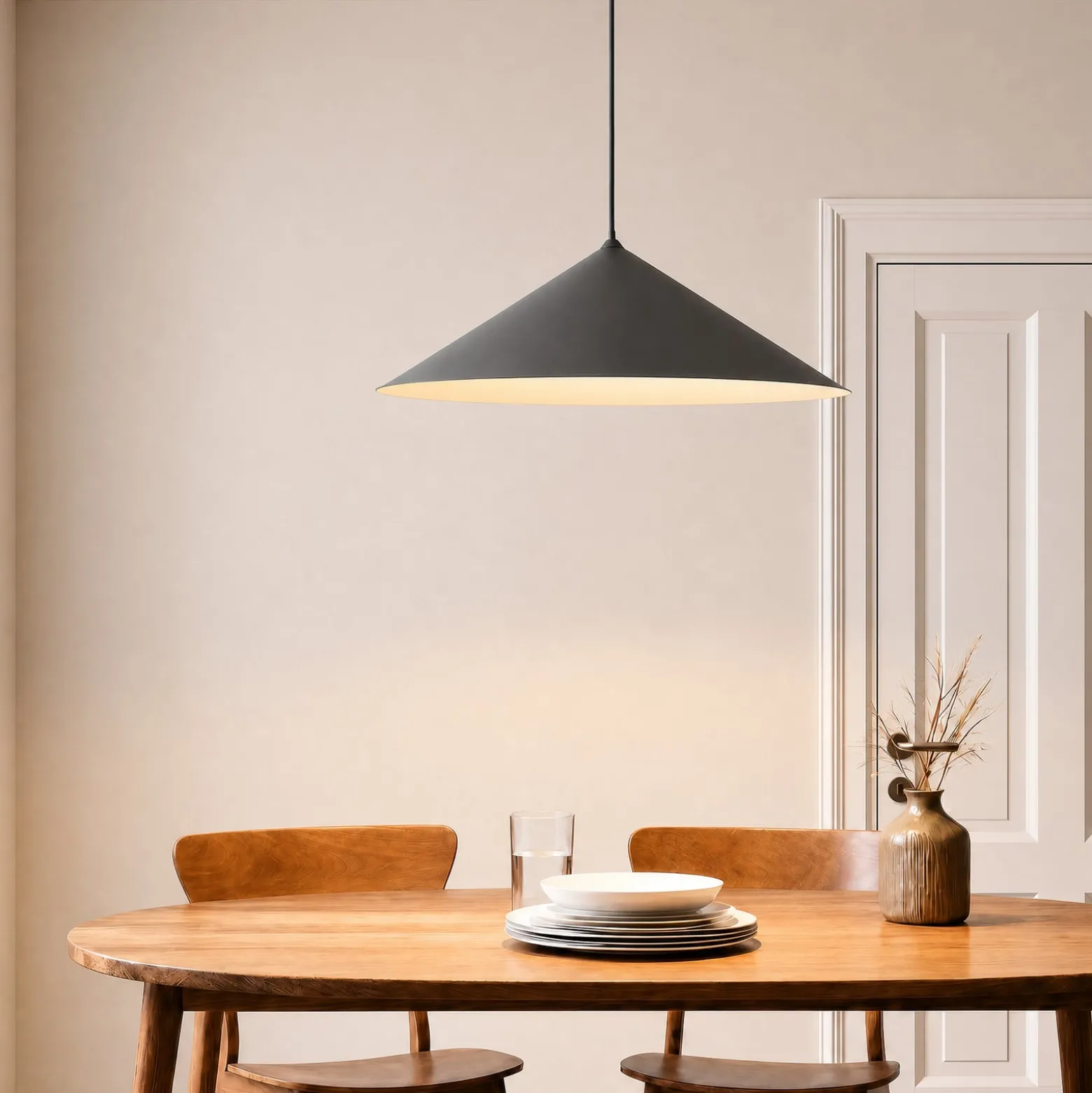 Hängeleuchte Lume XL, braun, Metall, Ø 49 cm, GX53