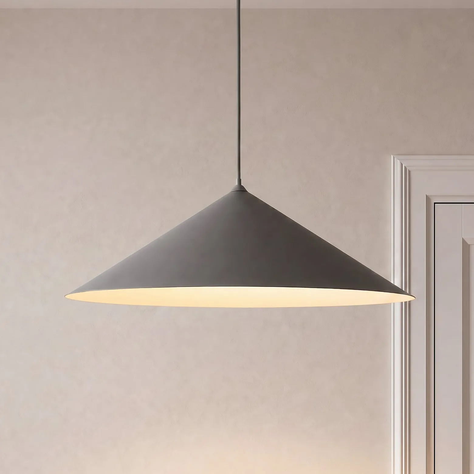 Hängeleuchte Lume XL, braun, Metall, Ø 49 cm, GX53