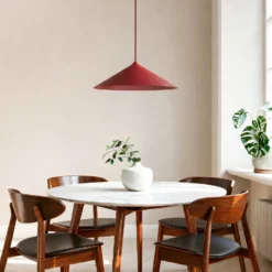 Hängeleuchte Lume XL, burgunderrot, Metall, Ø 49 cm, GX53